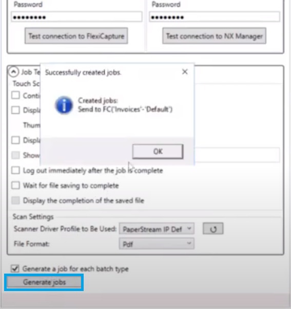 2. Kliknij „Generate Jobs” („Stwórz zadanie”).